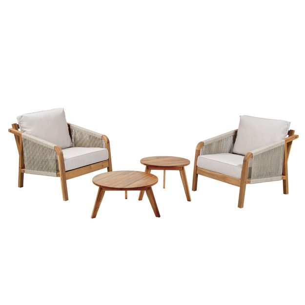 ROPE ISLAND SET VENKOVNÍHO NÁBYTKU 2 KS KŘESLA A 2 KS STOLKY