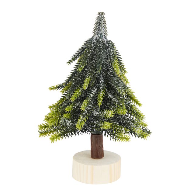 TREE OF THE MONTH VÁNOČNÍ STROMEK S DŘEVĚNÝM STOJANEM 19 CM