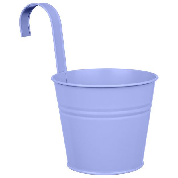 ZINC ZÁVĚSNÝ KVĚTINÁČ 16 CM - FIALOVÁ