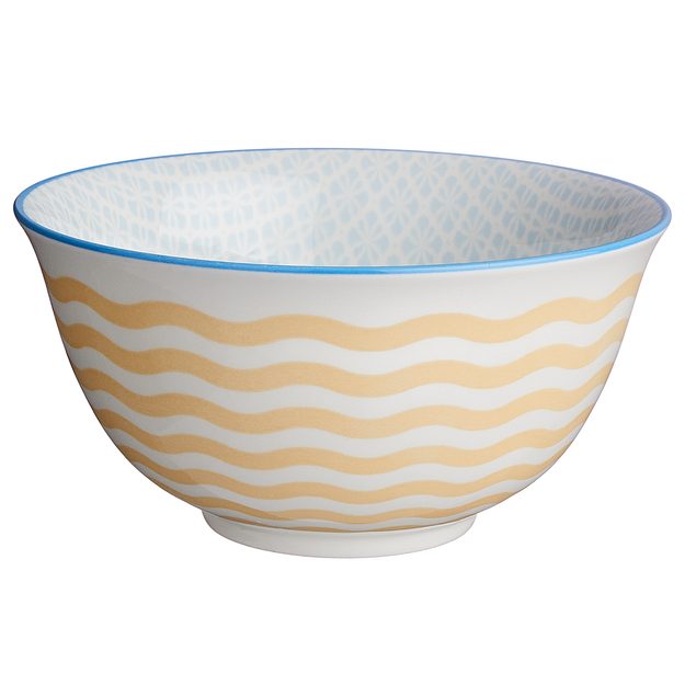 ORNAMENTS MISKA 520 ML - MODRÁ/BÍLÁ