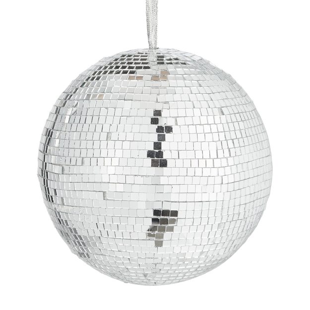 DISCO KOULE 15 CM - STŘÍBRNÁ