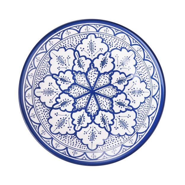 CASBAH TALÍŘ VZOROVANÝ 28 CM - MODRÁ