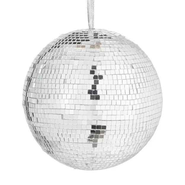 DISCO KOULE 10 CM - STŘÍBRNÁ