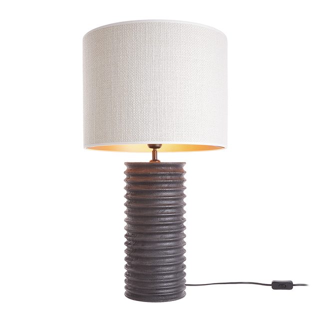 GROOVED STOLNÍ LAMPA 72 CM - ČERNÁ/KRÉMOVÁ