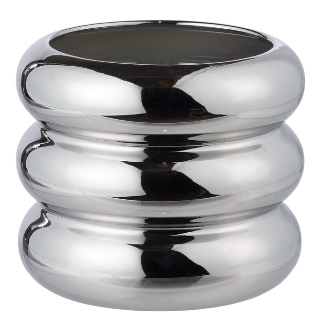 HOOP KVĚTINÁČ 15 CM - STŘÍBRNÁ