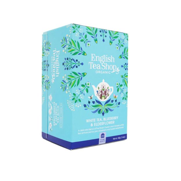 ENGLISH TEA SHOP BÍLÝ ČAJ BORŮVKA A BEZINKA 20 KS