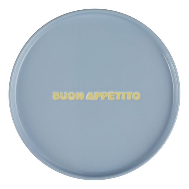 GOOD VIBES TALÍŘ  "BUON APPETITO" 15 CM - MODRÁ