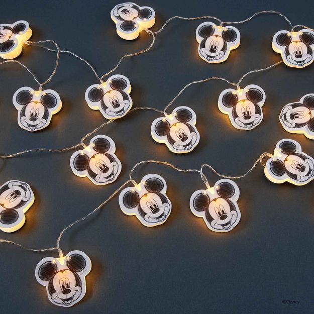 DISNEY LED PAPÍROVÝ SVĚTELNÝ ŘETĚZ MICKEY 20 SVĚTEL