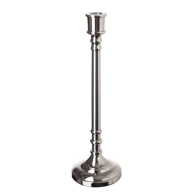 PURE CLASSICS SVÍCEN NA DLOUHOU SVÍČKU 31 CM - STŘÍBRNÁ
