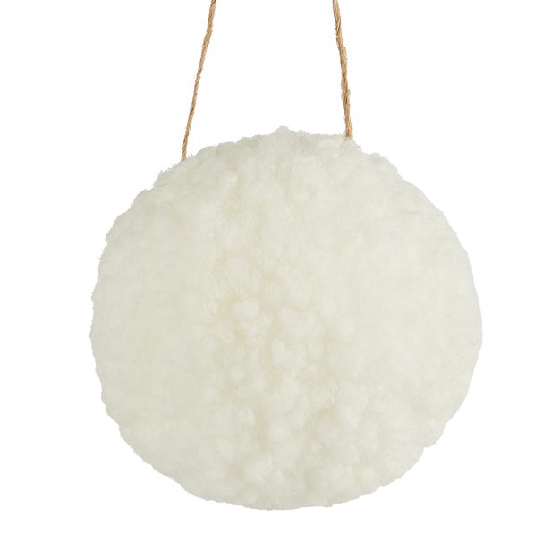 HANG ON PLYŠOVÁ KOULE 8 CM - BÍLÁ