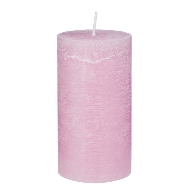 RUSTIC SVÍČKA 13 CM - STARORŮŽOVÁ