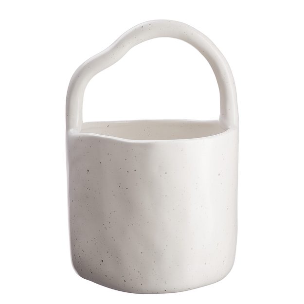 HANDLE KVĚTINÁČ 20 CM - BÍLÁ