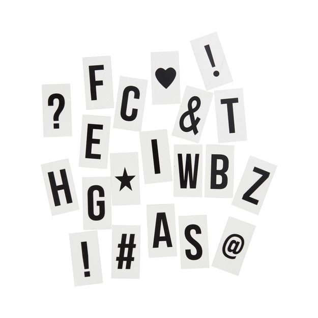 BLOCKBUSTER 85 PÍSMEN A ZNAKŮ PRO SVĚTELNÝ BOX