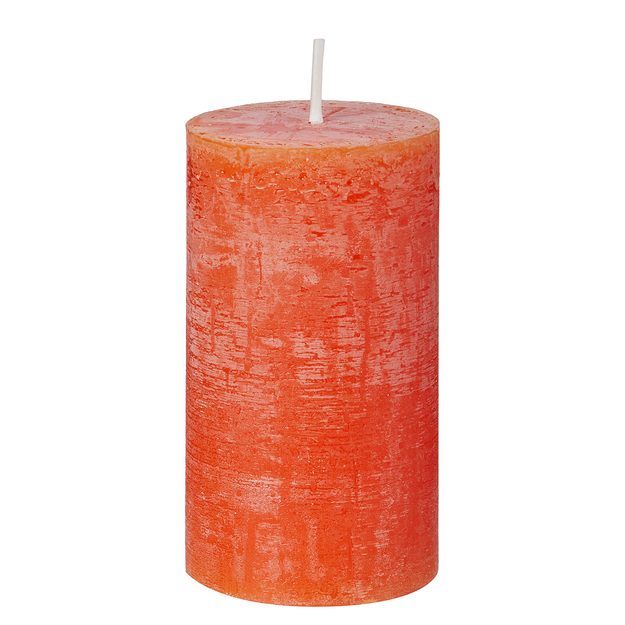 RUSTIC SVÍČKA 13 CM - ORANŽOVÁ