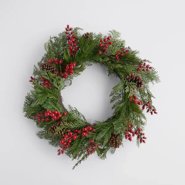 HOME & YOU LED VĚNEC BOBULE A ŠIŠKY 65 CM