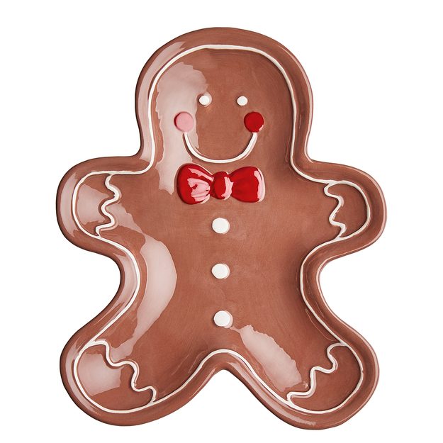SWEET X-MAS SERVÍROVACÍ TALÍŘ PERNÍKOVÝ PANÁČEK 20 CM