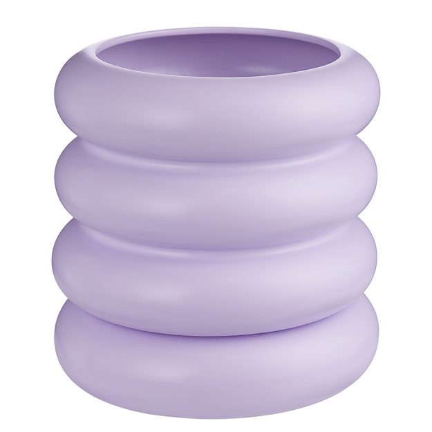 HOOP KVĚTINÁČ S MISKOU 14 CM - FIALOVÁ