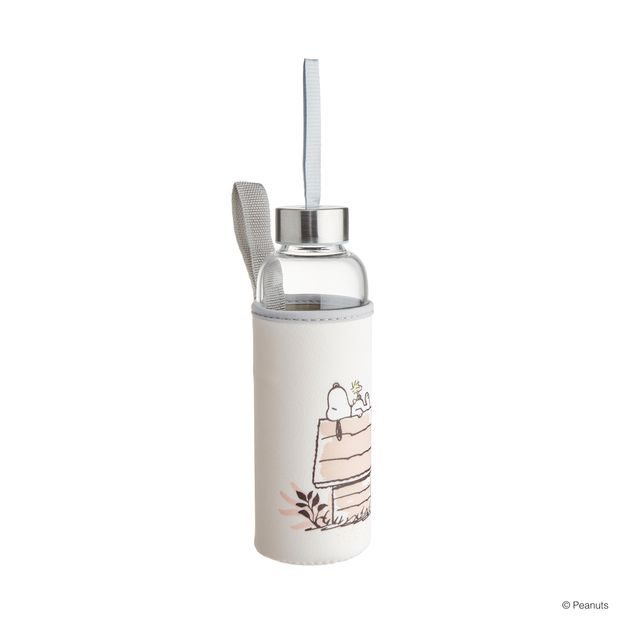 PEANUTS SKLENĚNÁ LÁHEV S NÁVLEKEM "BOHO" 500 ML