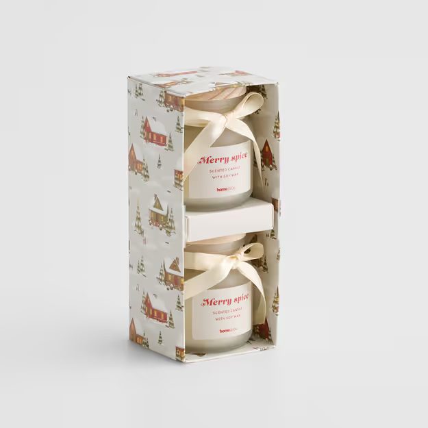 HOME & YOU VONNÉ SVÍČKY ZE SÓJOVÉHO VOSKU V DÁRKOVÉ KRABIČCE 2KS, "MERRY SPICE"