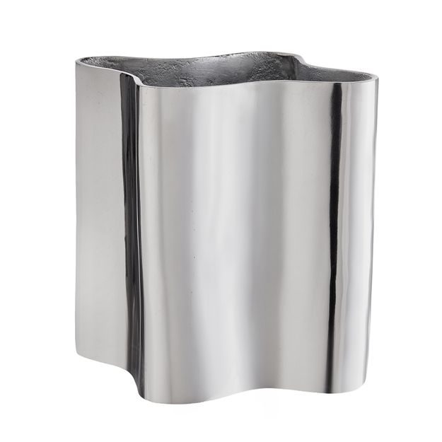 CHROME VÁZA 30 CM - STŘÍBRNÁ