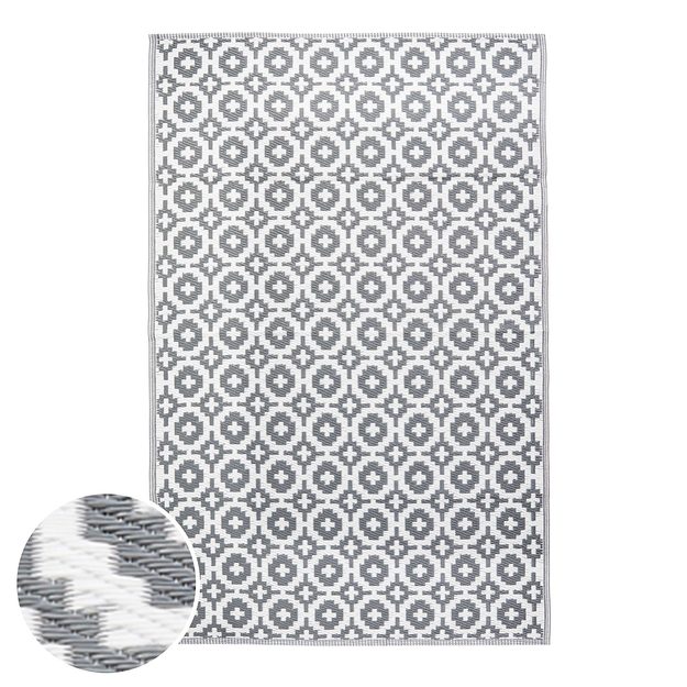 COLOUR CLASH VENKOVNÍ KOBEREC MOZAIKA 150 X 90 CM - ŠEDOHNĚDÁ