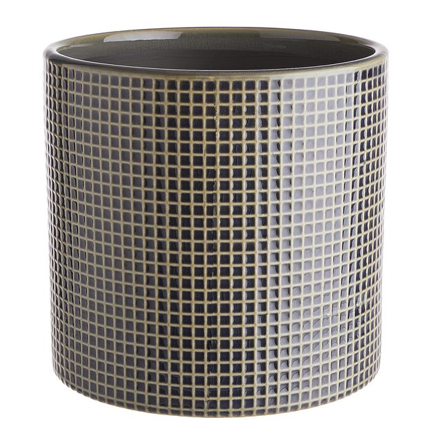 GRID KVĚTINÁČ 13 CM - ŠEDÁ