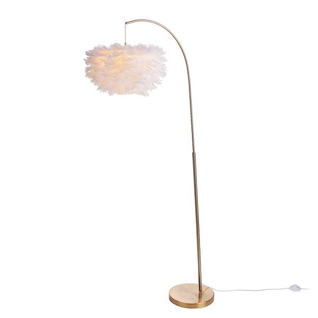 ODETTE STOJACÍ LAMPA S PEŘÍČKY - ZLATÁ