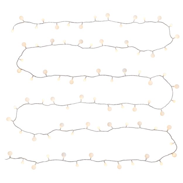 SNOW BULBS SVĚTELNÝ ŘETĚZ VENKOVNÍ SE ZÁSTRČKOU - BÍLÁ