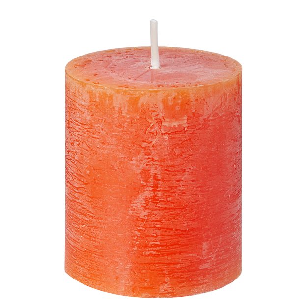 RUSTIC SVÍČKA 8 CM - ORANŽOVÁ