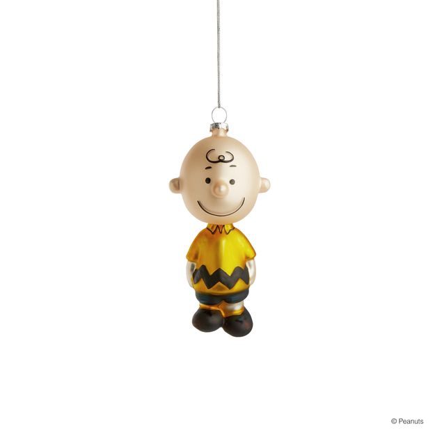 PEANUTS SKLENĚNÁ OZDOBA FIGURKA CHARLIE BROWN