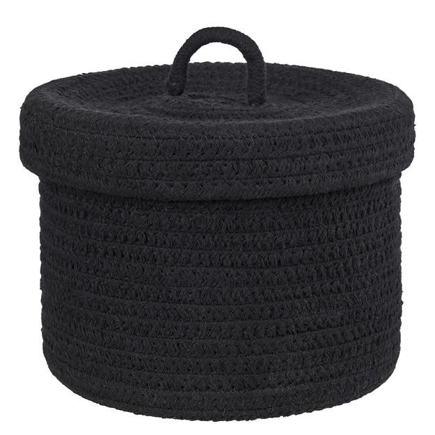 SET UP KOŠ KULATÝ S VÍKEM VELKÝ - ČERNÁ