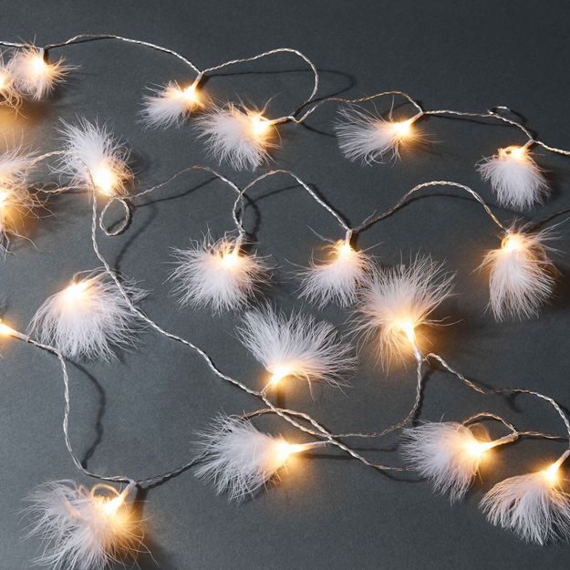 FEATHERS LED SVĚTELNÝ ŘETĚZ S USB PEŘÍČKA 20 SVĚTEL