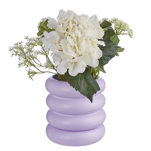 HOOP KVĚTINÁČ S MISKOU 14 CM - FIALOVÁ