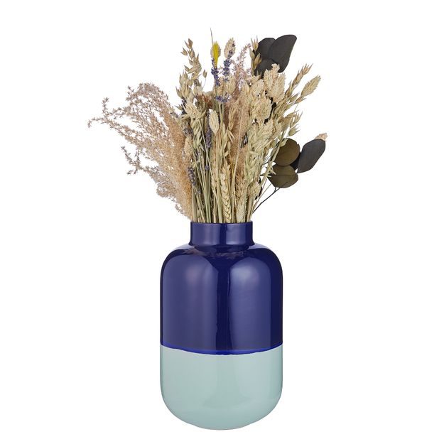 TWO TONE VÁZA 35 CM - TM.MODRÁ/SV.MODRÁ