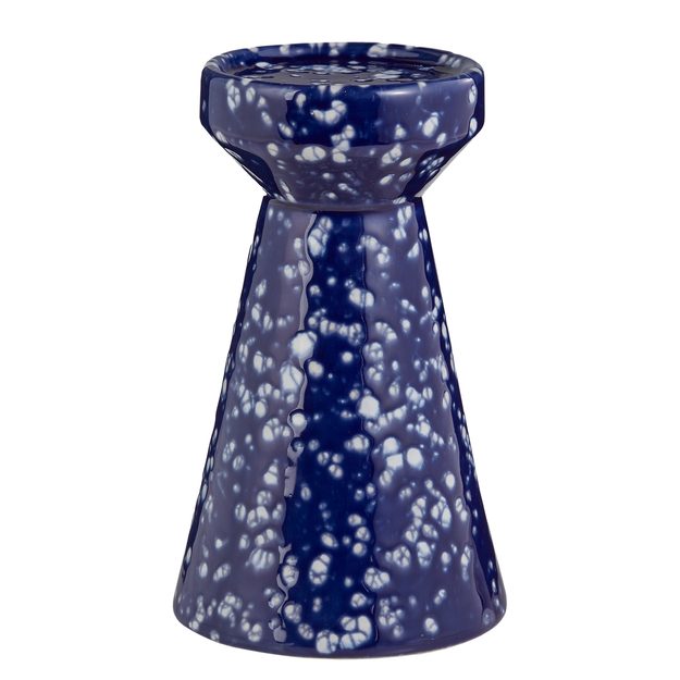 KERAMICKÝ SVÍCEN SPECKLE 20 CM, MODRÝ