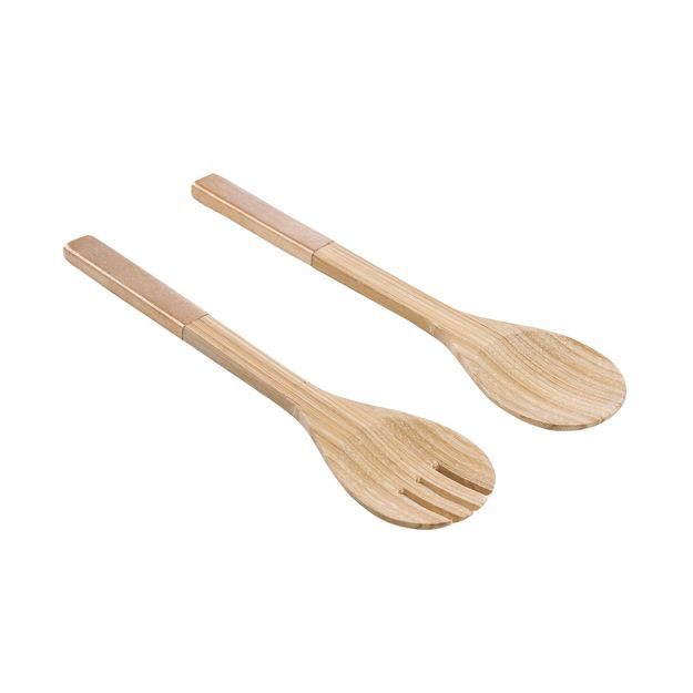 BAMBOO BAMBUSOVÝ PŘÍBOR NA SALÁT 2 KS - RŮŽOVÁ ZLATÁ