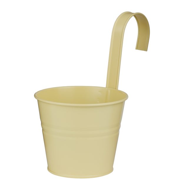 ZINC KVĚTINÁČ K ZAVĚŠENÍ 13 CM - SV. ŽLUTÁ