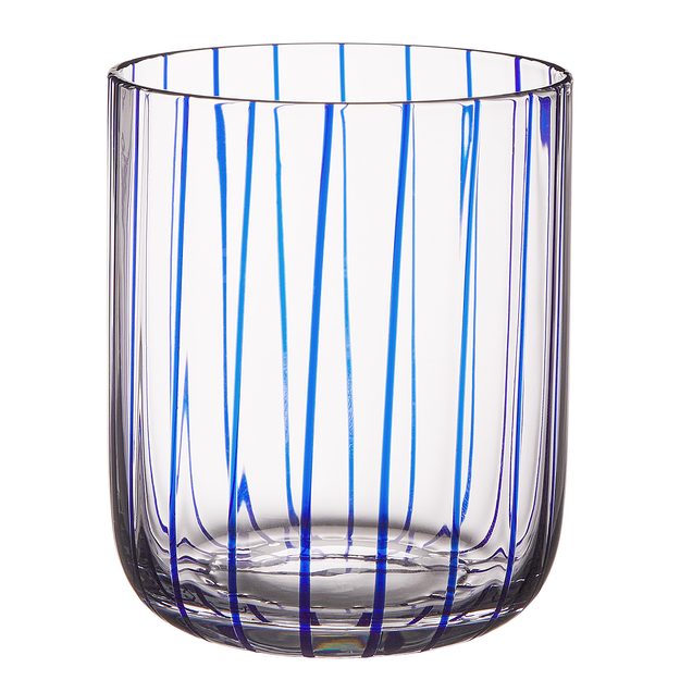 CHEERFUL SKLENICE PRUHOVANÁ 400 ML - MODRÁ