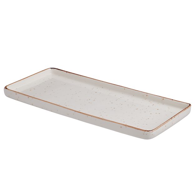 FINCA TALÍŘ HRANATÝ 15 X 34 CM - BÍLÁ