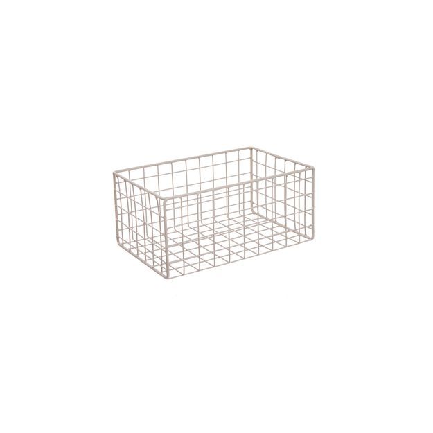 DEPOSIT ÚLOŽNÝ KOVOVÝ KOŠ 26 X 17 CM - BÉŽOVÁ