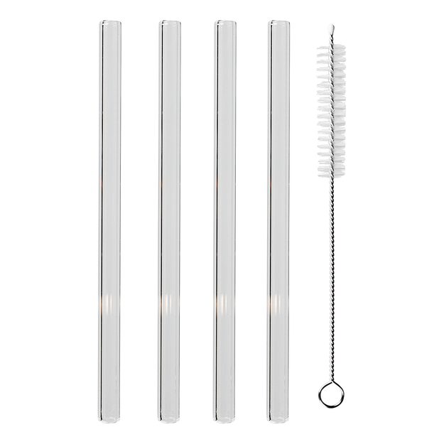 LONG DRINK SKLENĚNÁ BRČKA S KARTÁČKEM SET 5 KS