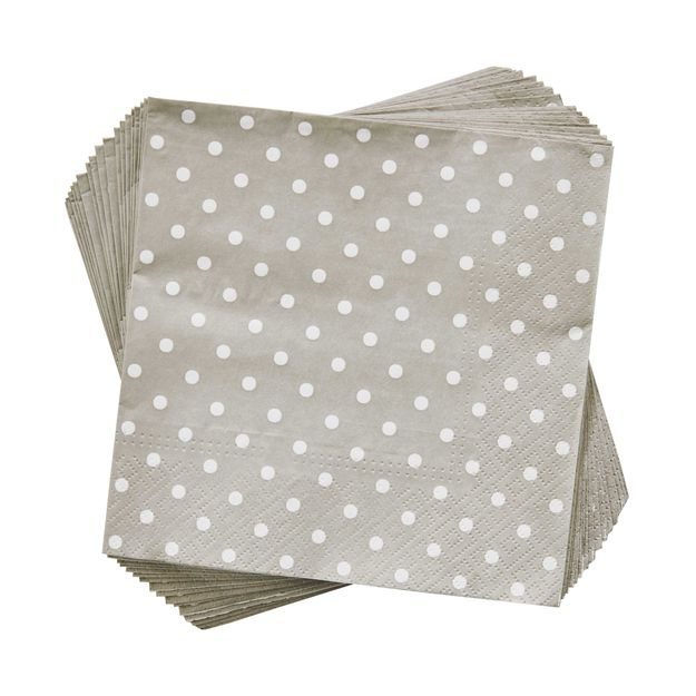 APRES PAPÍROVÉ UBROUSKY PUNTÍKY 20 KS - ŠEDÁ