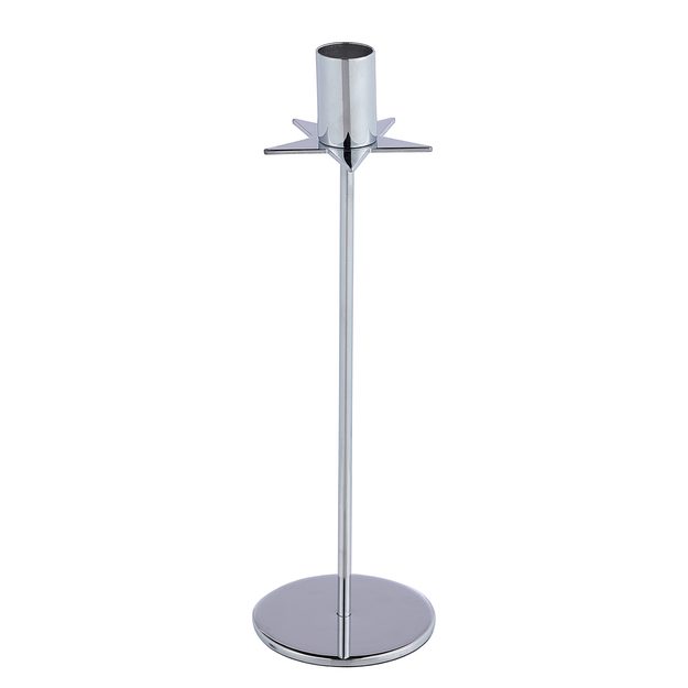 STARLET SVÍCEN NA DLOUHOU SVÍČKU 26 CM - STŘÍBRNÁ