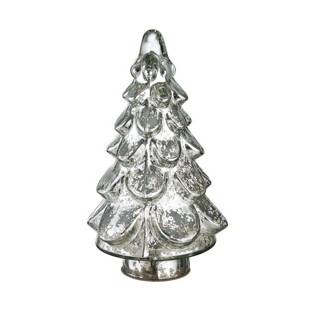 SILVER FOREST DEKORAČNÍ STROMEK SKLENĚNÝ 27 CM