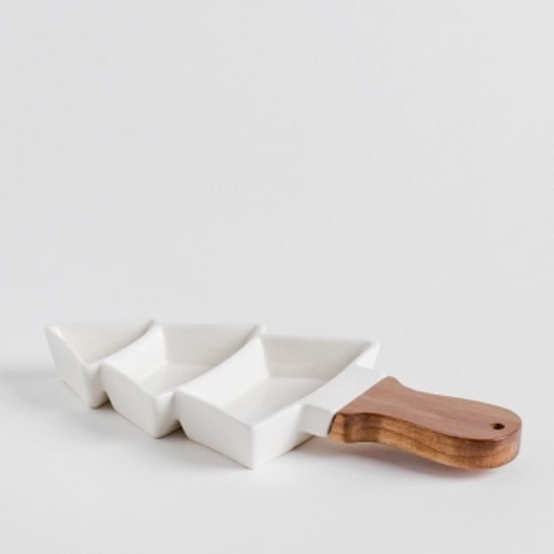 HOME & YOU SERVÍROVACÍ TALÍŘ STROM 14 X 29 CM - BÍLÁ