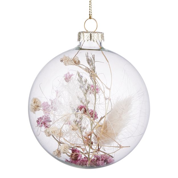 HANG ON OZDOBA SE SUŠENÝMI KVĚTINAMI 8 CM - RŮZNÉ DRUHY