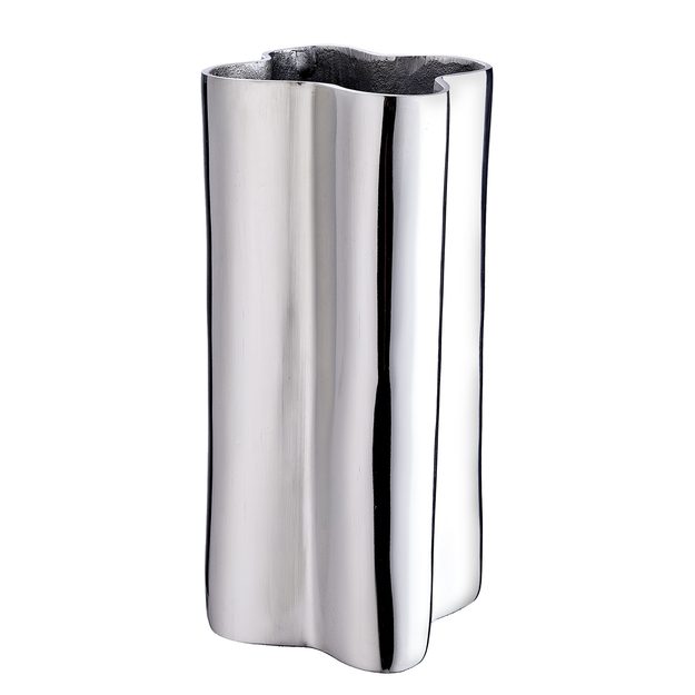 CHROME VÁZA 21 CM - STŘÍBRNÁ