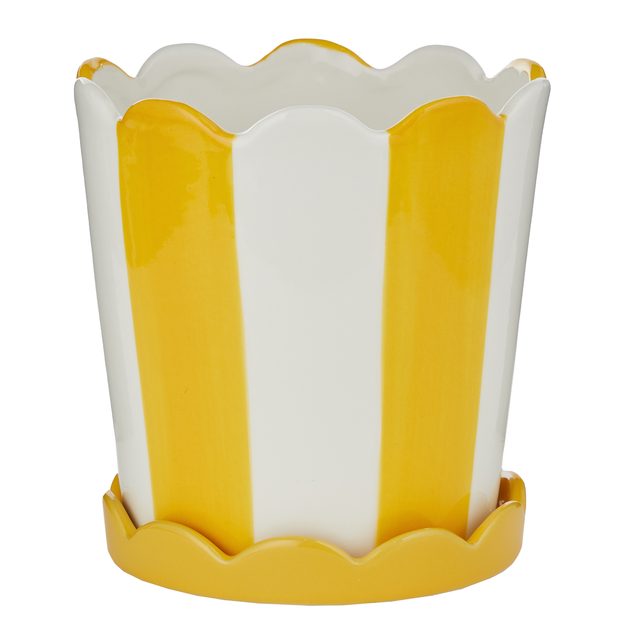 SUNDAE KVĚTINÁČ S MISKOU 16 CM - ŽLUTÁ