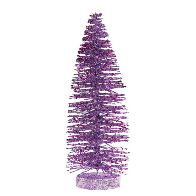 X-MAS DEKORAČNÍ JEDLE TŘPYTIVÁ 28 CM - FIALOVÁ