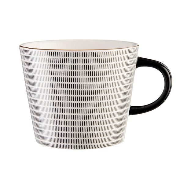 ORNAMENTS HRNEK SE ZLATÝM OKRAJEM 350 ML - ČERNÁ